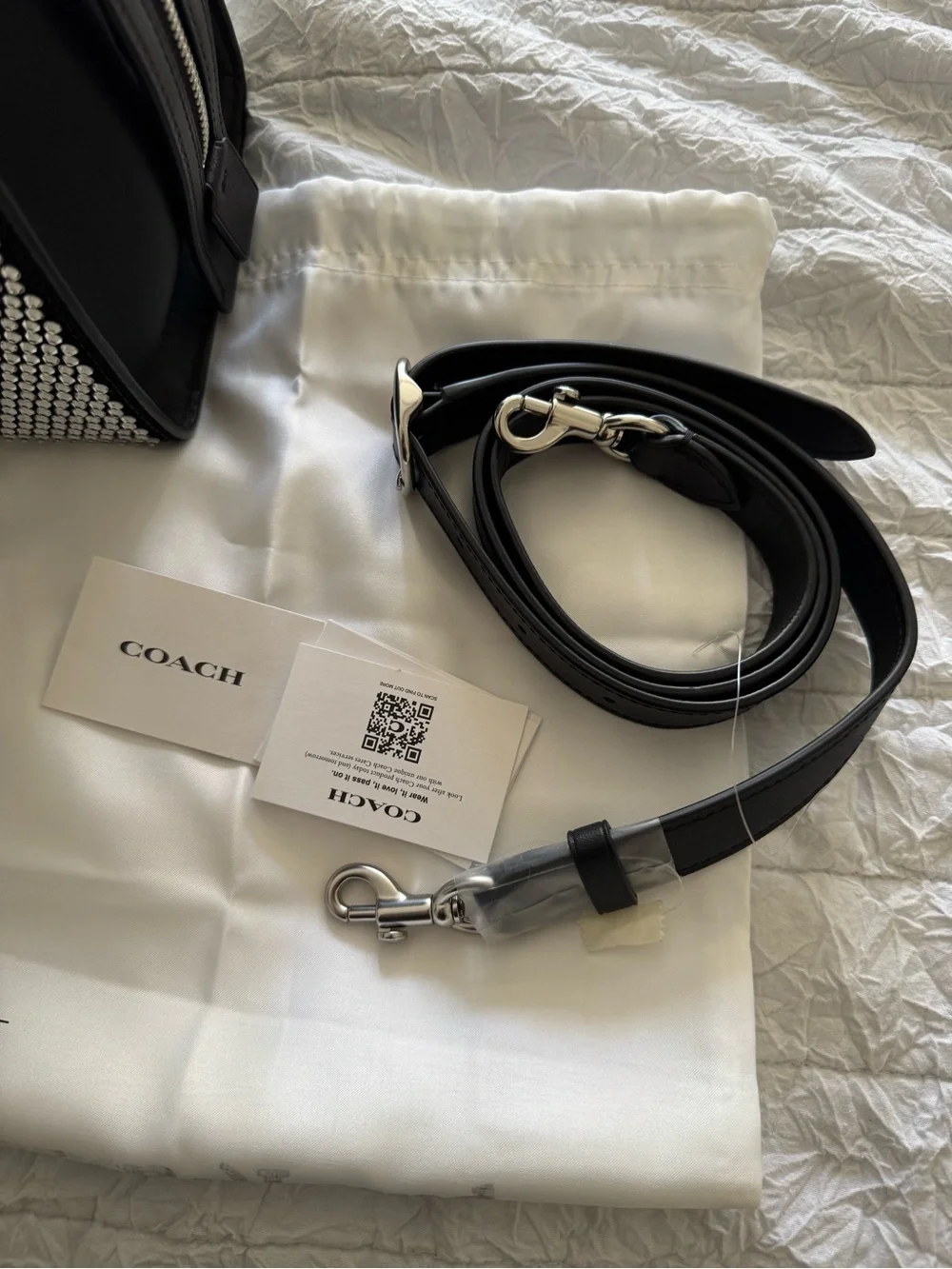NWOT Coach Rogue 25 Black Crystal